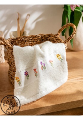 小花園刺繡純棉毛巾 50x80cm