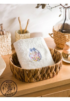 萌兔野餐刺繡棉質毛巾 50x80cm
