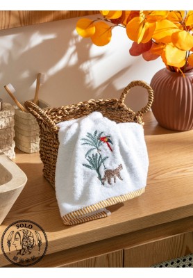 熱帶森林探險刺繡純棉毛巾 50x80cm