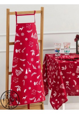 COTTON PLASTIC APRON - MIX PRINTED/STD