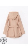 POLYESTER WOVEN TRENCHCOAT - DARK BEIGE
