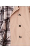 POLYESTER WOVEN TRENCHCOAT - DARK BEIGE