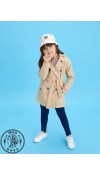 POLYESTER WOVEN TRENCHCOAT - DARK BEIGE