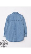 COTTON WOVEN SHORT COAT - MEDIUM WASH