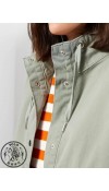 COTTON WOVEN SHORT COAT - LIGHT GREEN