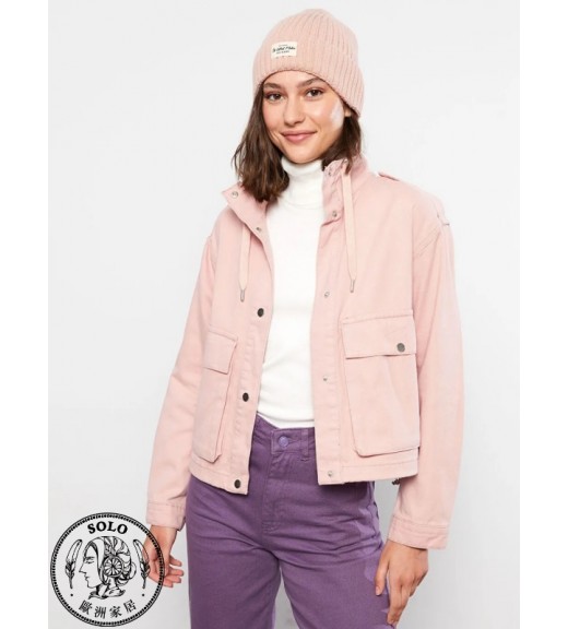 COTTON WOVEN SHORT COAT - PINK