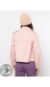 COTTON WOVEN SHORT COAT - PINK