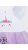 COTTON KNIT DRESS+POLYESTER KNIT HEADBAND - OPTIC WHITE