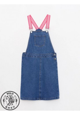 COTTON WOVEN OVERALL SKIRT - MEDIUM RODEO
