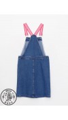 COTTON WOVEN OVERALL SKIRT - MEDIUM RODEO
