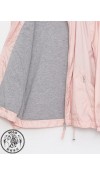 POLYESTER WOVEN SHORT COAT - POWDER PINK