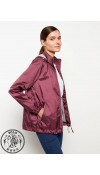 POLYESTER WOVEN SHORT COAT - PLUM