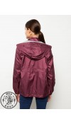 POLYESTER WOVEN SHORT COAT - PLUM