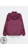 POLYESTER WOVEN SHORT COAT - PLUM
