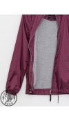POLYESTER WOVEN SHORT COAT - PLUM