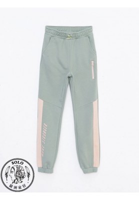 COTTON WOVEN TROUSERS - DULL GREEN