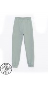 COTTON WOVEN TROUSERS - DULL GREEN