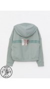 COTTON KNIT SWEATSHIRT    - DULL GREEN