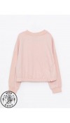 COTTON KNIT SWEATSHIRT    - DULL PINK