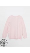 COTTON KNIT SWEATSHIRT    - BABY PINK