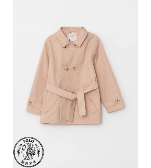 COTTON WOVEN TRENCHCOAT - DARK BEIGE