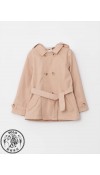 COTTON WOVEN TRENCHCOAT - DARK BEIGE