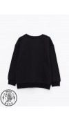 COTTON KNIT SWEATSHIRT    - NEW BLACK