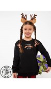 COTTON KNIT SWEATSHIRT    - NEW BLACK