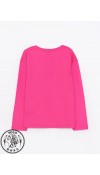 COTTON KNIT LONG SLEEVE TSHIRT - FUCHSIA