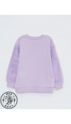 COTTON KNIT SWEATSHIRT    - LILAC