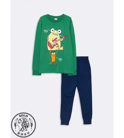 COTTON KNIT TSHIRT+TROUSERS - GREEN