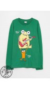 COTTON KNIT TSHIRT+TROUSERS - GREEN