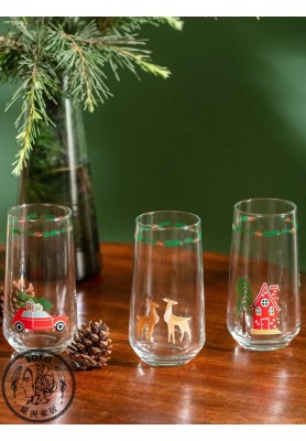 GLASS METAL WATER GLASS   - MIX PRINTED/STD
