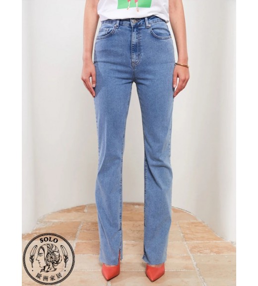 COTTON WOVEN TROUSERS - MID RODEO