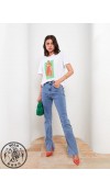 COTTON WOVEN TROUSERS - MID RODEO