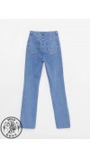 COTTON WOVEN TROUSERS - MID RODEO