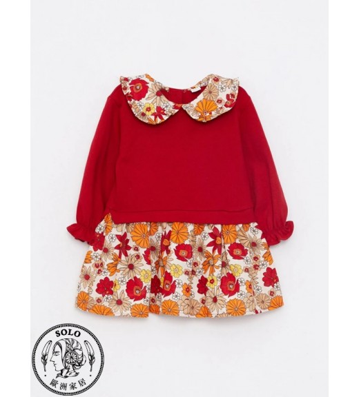 COTTON KNIT DRESS - RED