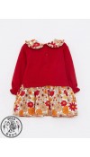 COTTON KNIT DRESS - RED
