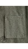 COTTON WOVEN BATHROBE - DULL GREEN
