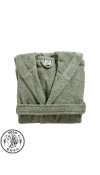 COTTON WOVEN BATHROBE - DULL GREEN