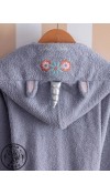 COTTON WOVEN BATHROBE - DULL LILAC