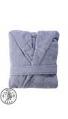 COTTON WOVEN BATHROBE - DULL LILAC