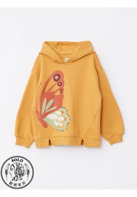 COTTON KNIT SWEATSHIRT    - DULL YELLOW