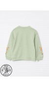 COTTON KNIT SWEATSHIRT    - LIGHT GREEN