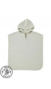 COTTON WOVEN PONCHO - GREEN