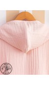 COTTON WOVEN PONCHO - PINK