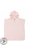 COTTON WOVEN PONCHO - PINK