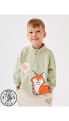 COTTON KNIT SWEATSHIRT    - LIGHT GREEN